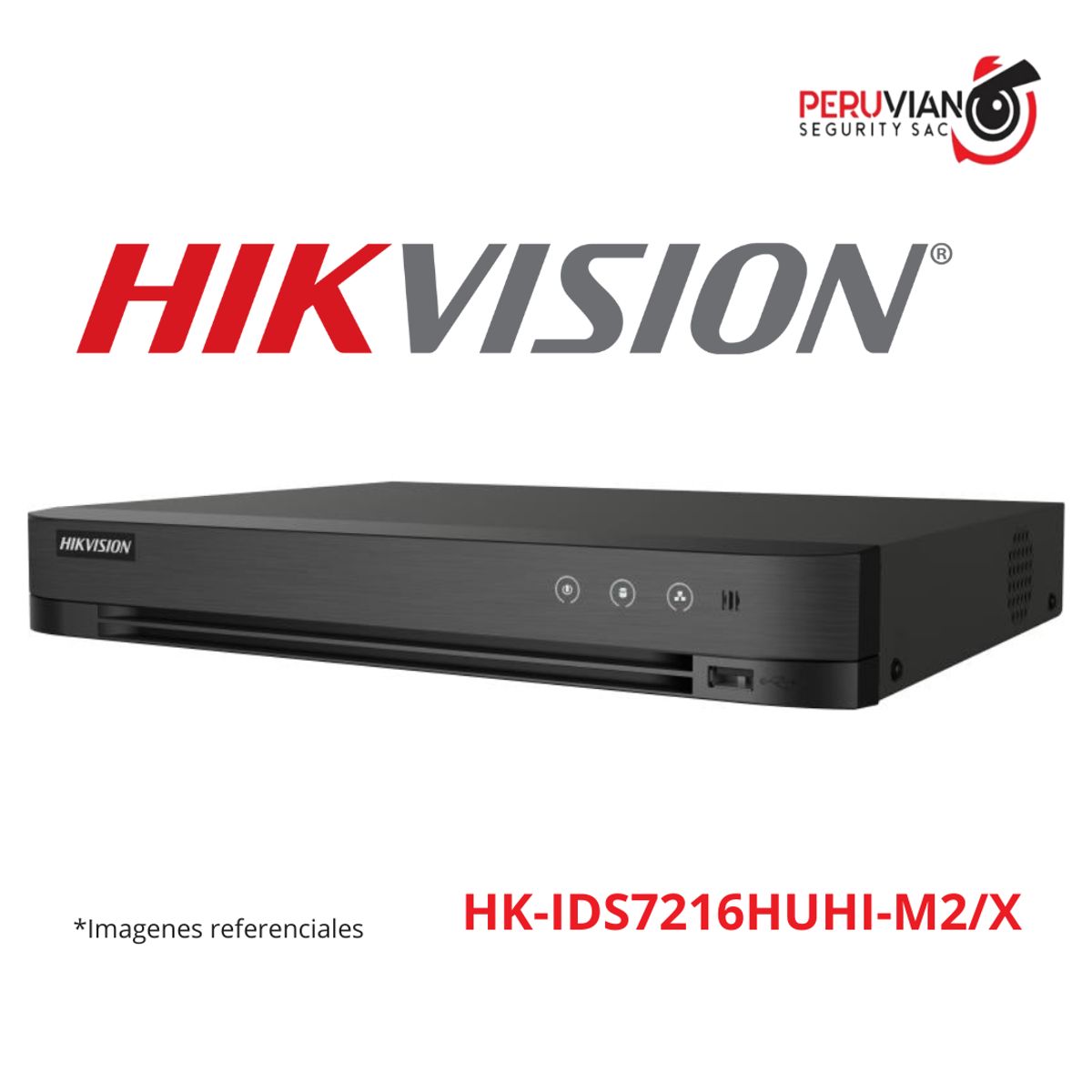 HIKVISION - DVR AcuSense de 16 canales, 5 MP, 1U, H.265 HK-IDS7216HUHI-M2/X