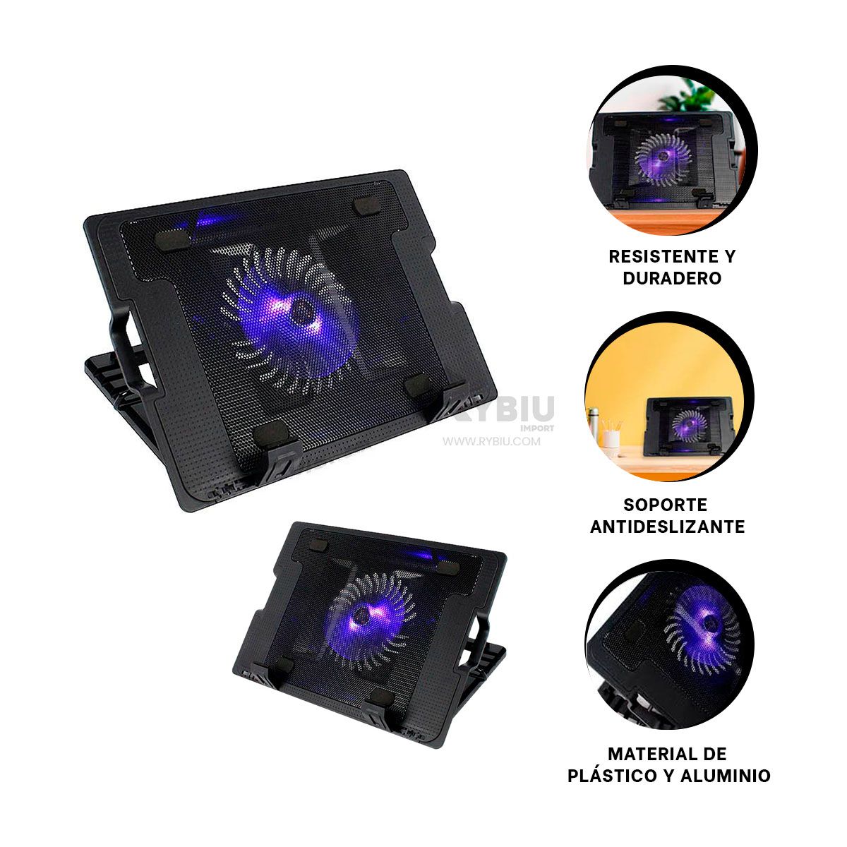 RYBIU IMPORT - Base con Ventilacion Modelo HA 69 Y+Ligas de Regalo