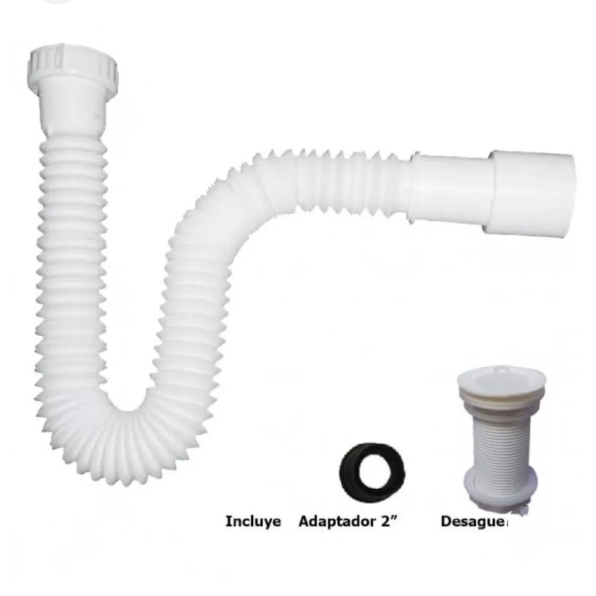 C AND A TOOLS - Trampa Flexible Corrugada 1 1/4" para Lavatorio de Baño de C&A