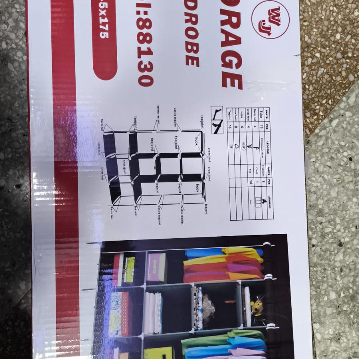 GENERICO - ROPERO ARMABLE DE 3 CUERPOS TELA LISA