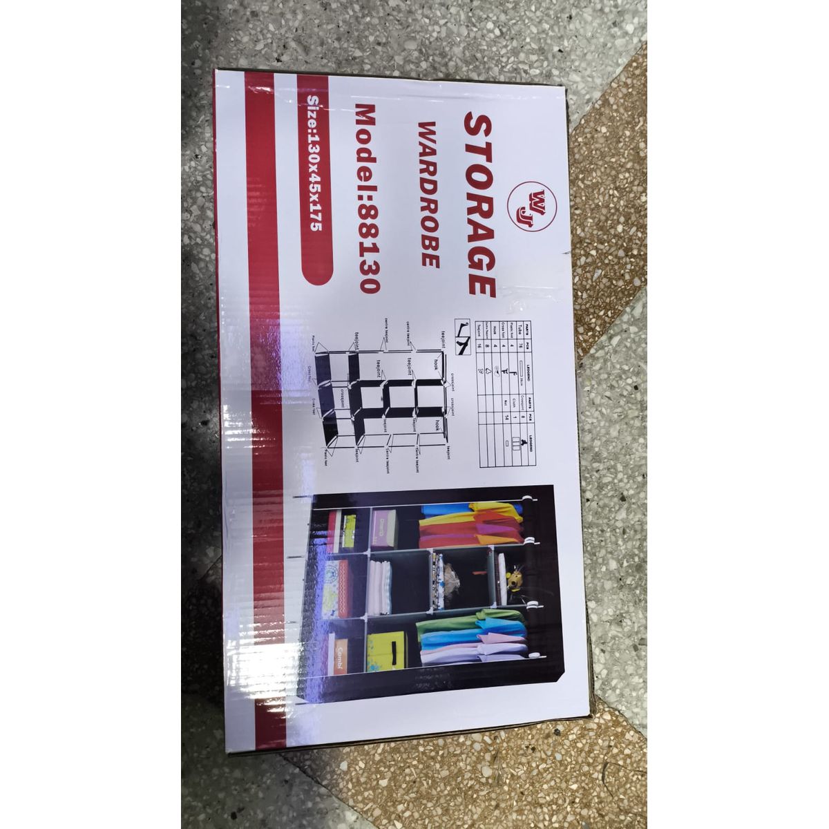 GENERICO - ROPERO ARMABLE DE 3 CUERPOS TELA LISA