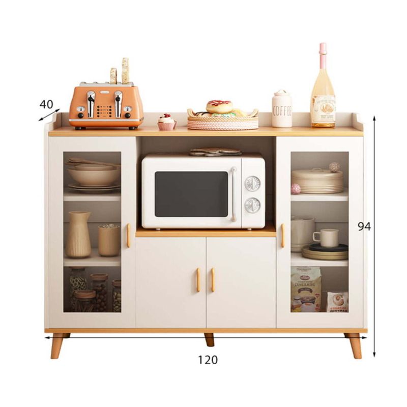 GENERICO - Mueble de Microondas Moderno Lita 4 Puertas R&R MUEBLES