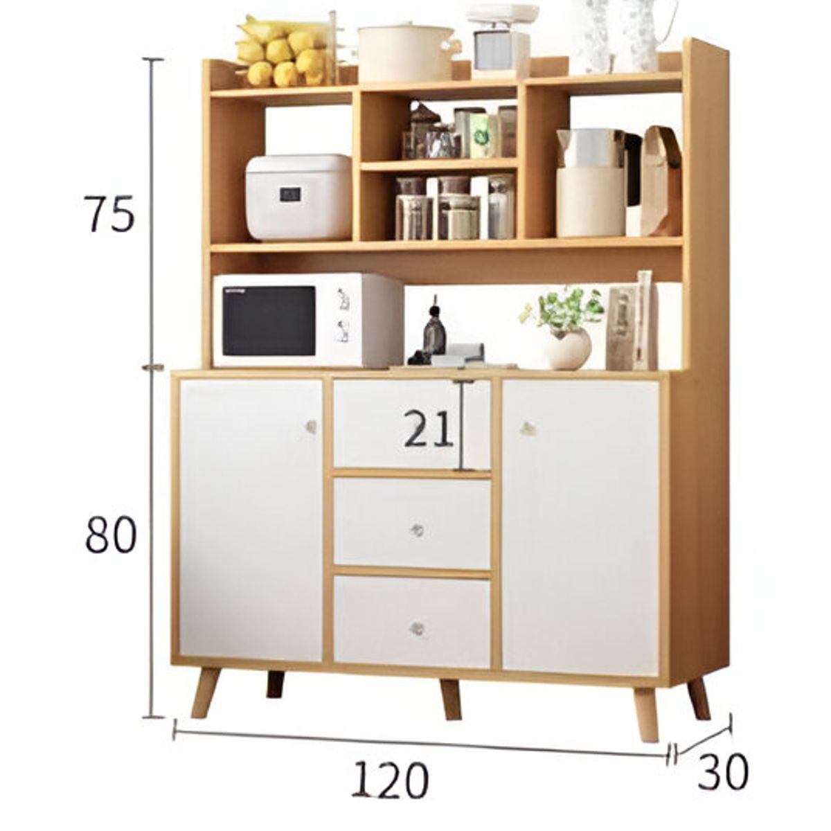 GENERICO - Mueble de Cocina Moderno Emilia 2 puertas R&R MUEBLES