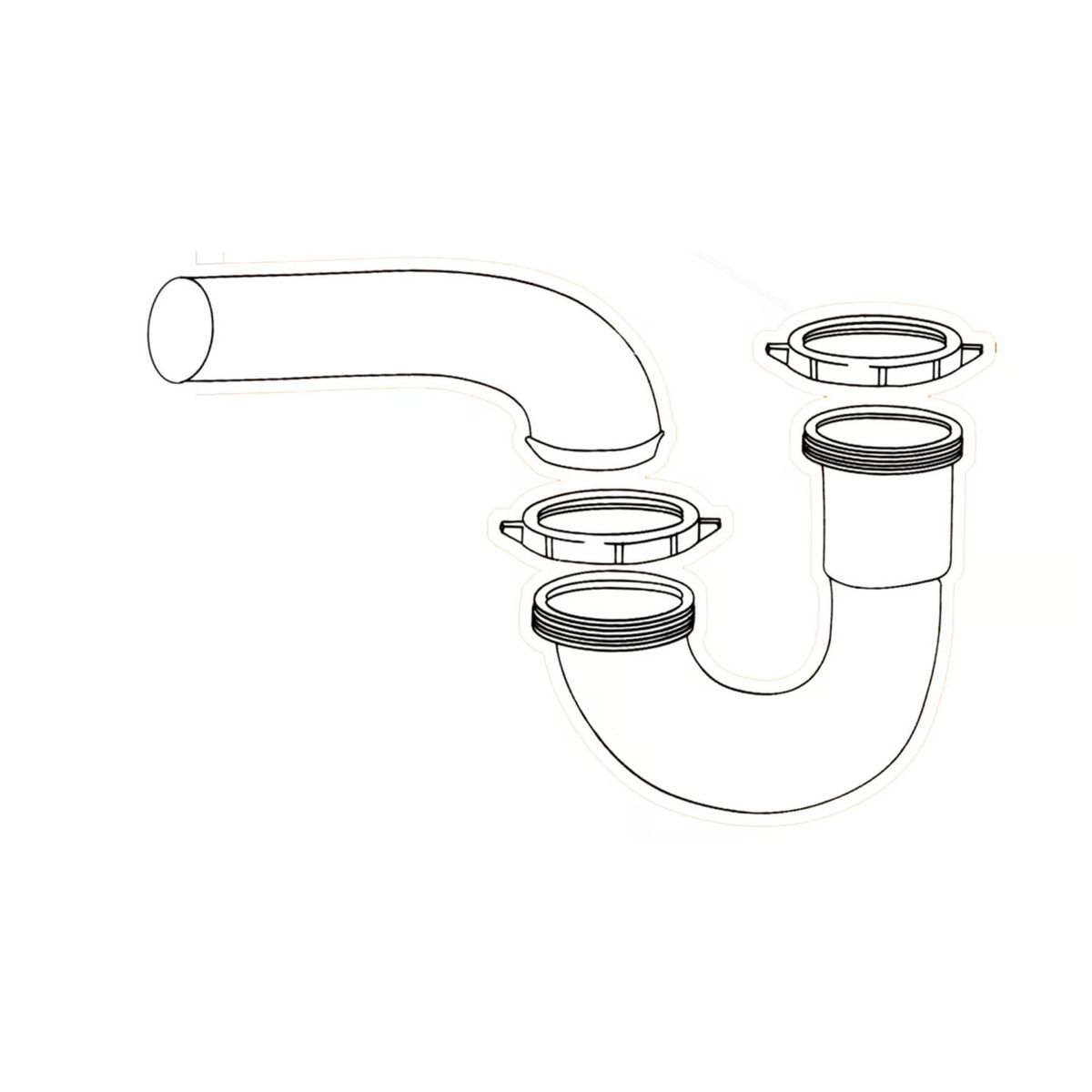 C AND A TOOLS - TRAMPA TIPO "P" PVC 1 1/2" P/COCINA C&A