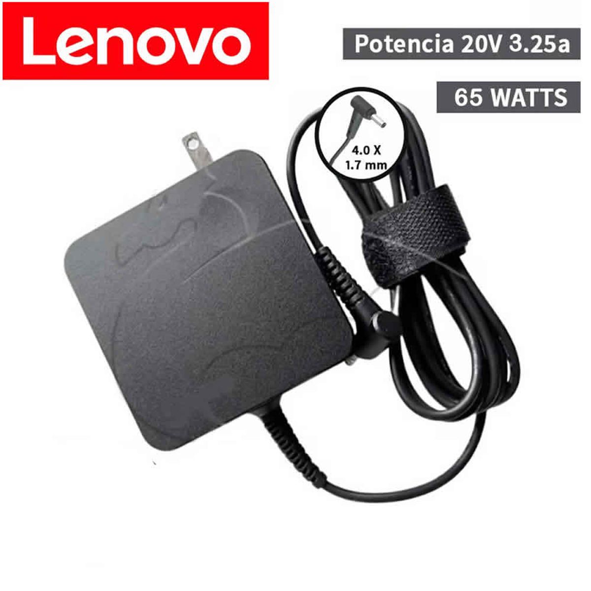 GENERICO - CARGADOR   LENOVO IDEAPAD  20v 325a 65w 40x17 mm