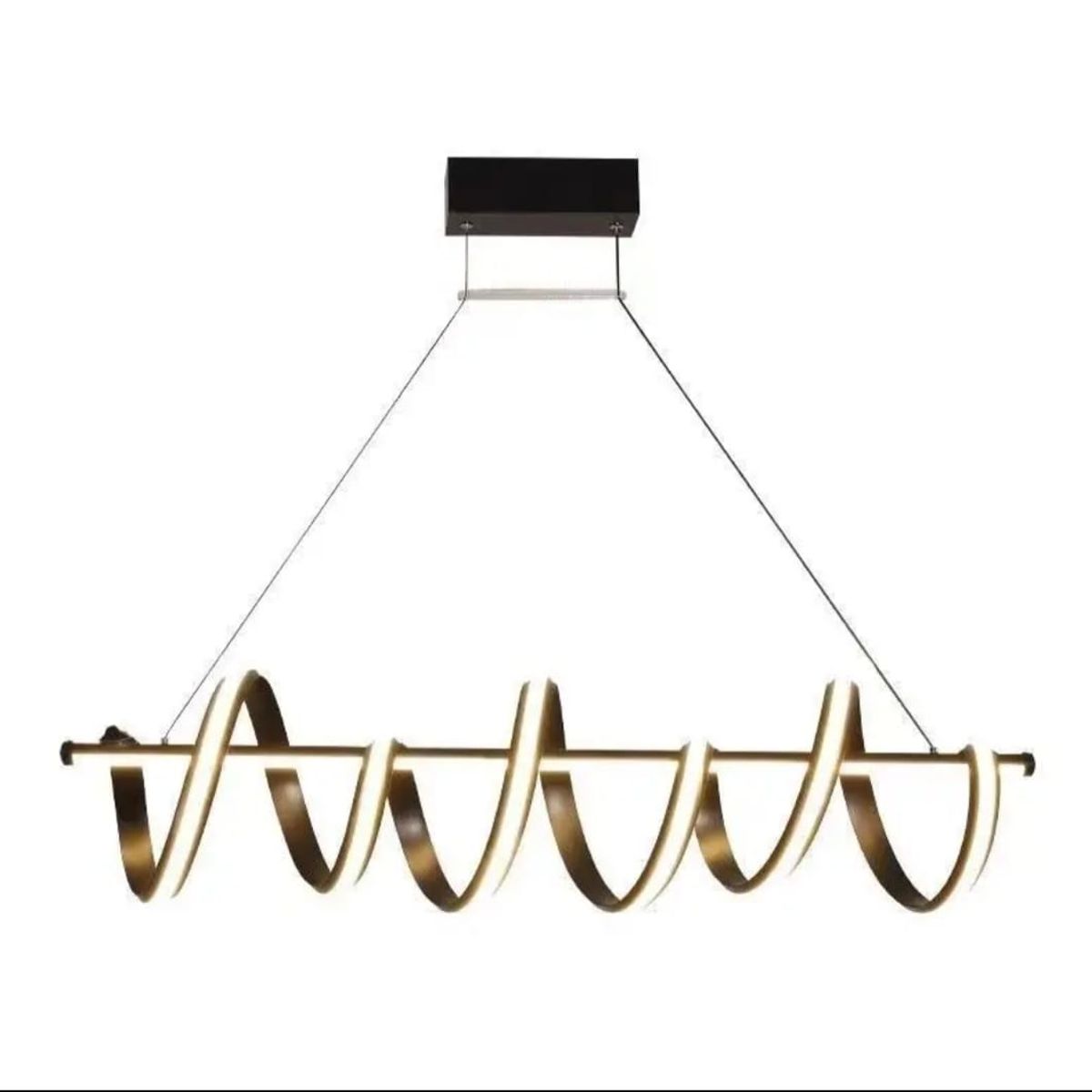 GENERICO - Lámpara colgante Renata negro led 3 luces incluye control