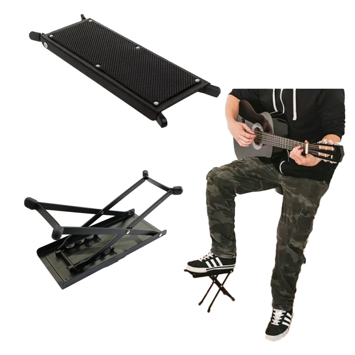 GENERICO - Reposapiés para Guitarra Ideal para Práctica y Conciertos