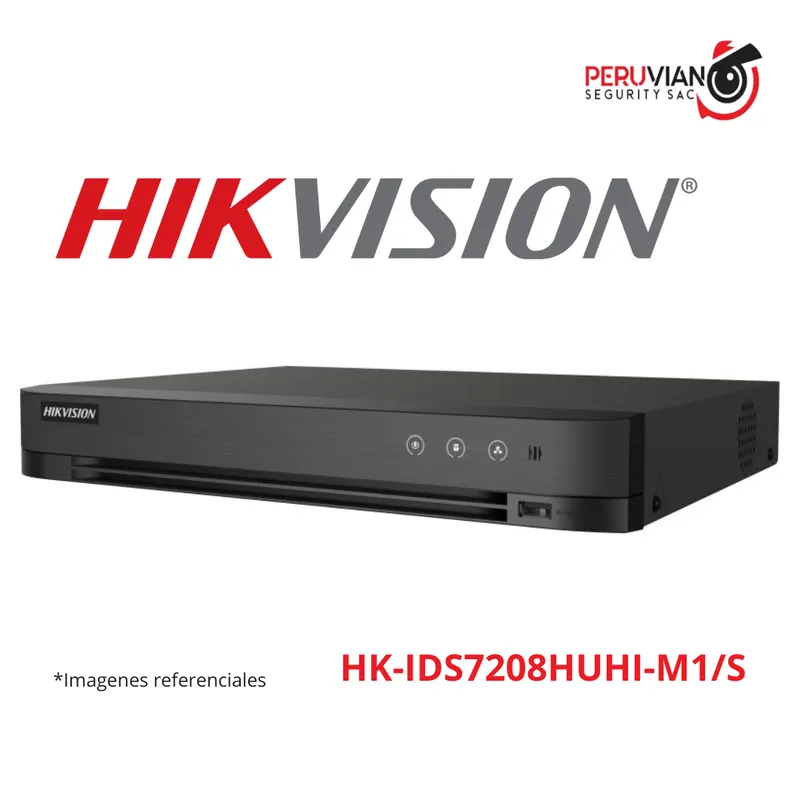 HIKVISION - DVR 8-ch 5 MP 1U H.265 AcuSense HK-IDS7208HUHI-M1/S