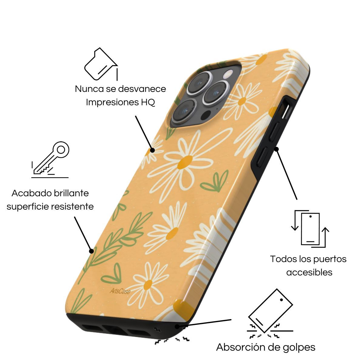 ARTSCASE - Case iphone 16 Pro Max Margaritas ArtsCase