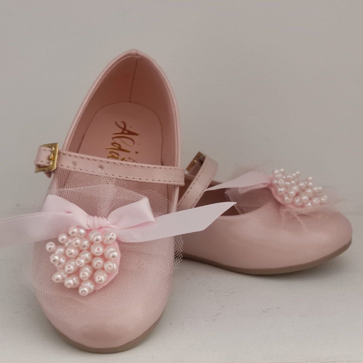 GENERICO - Zapatos perlas nude rosa