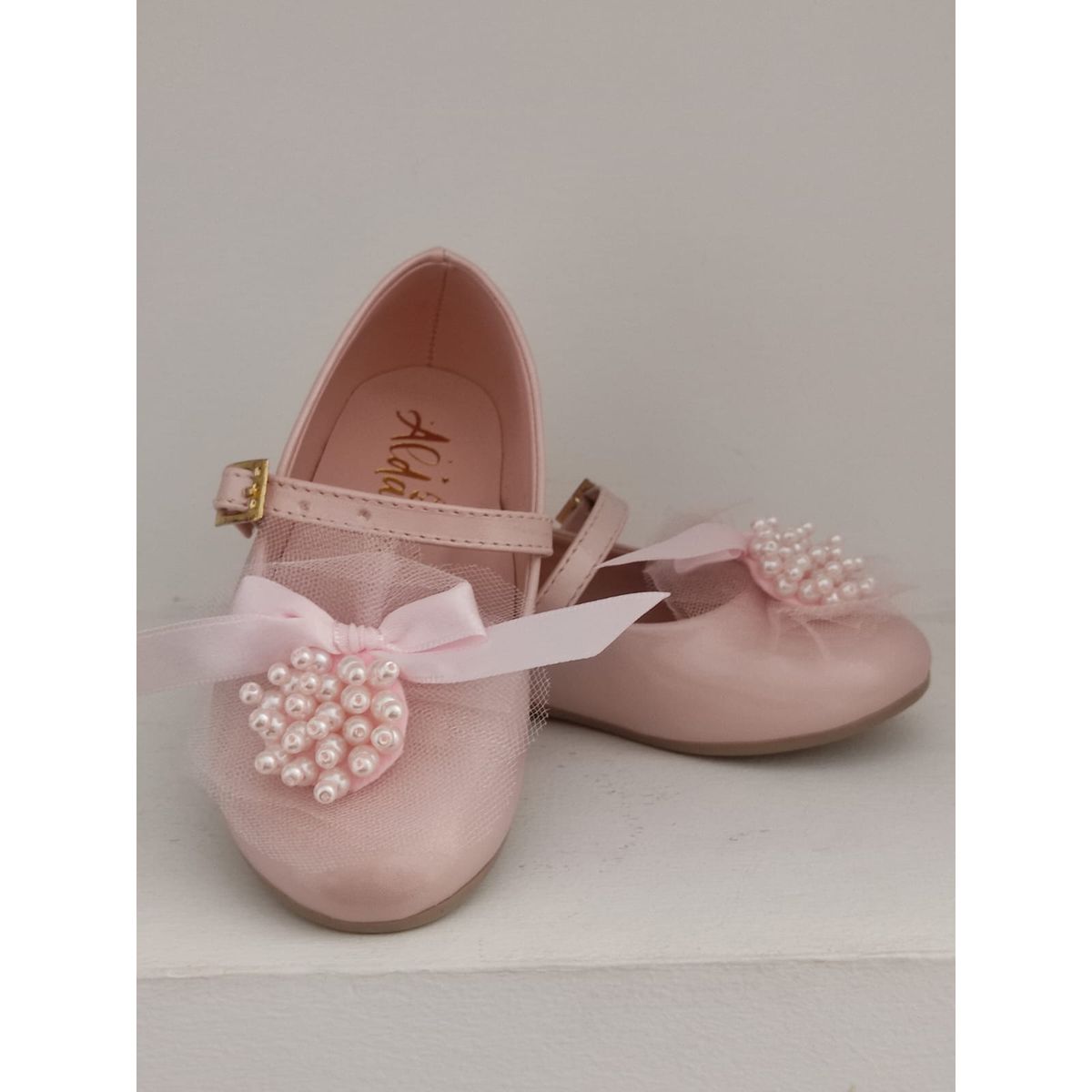 GENERICO - Zapatos perlas nude rosa