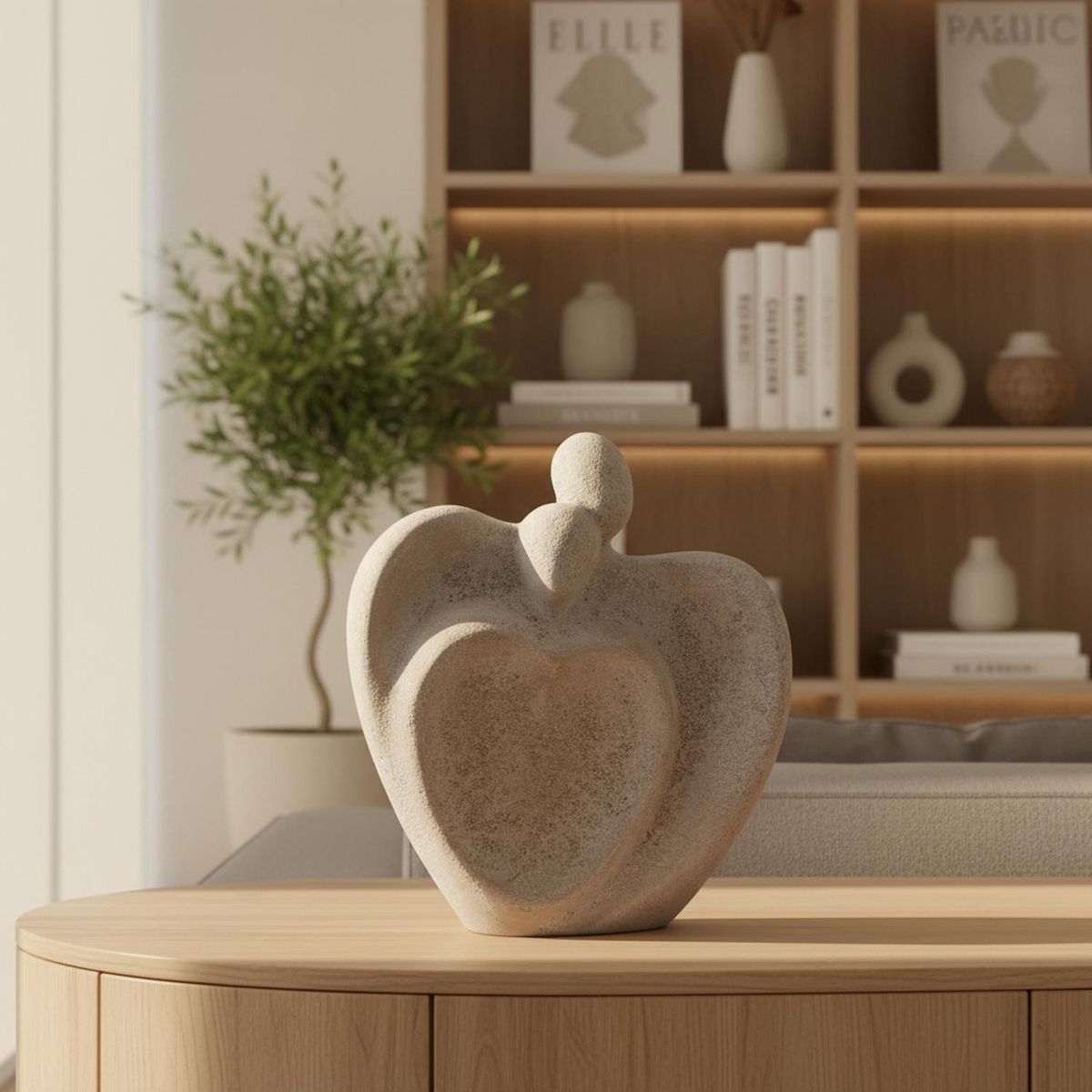 MAP DESIGN HOME - Adorno Pareja Un solo Corazon Small 21x07x22cm