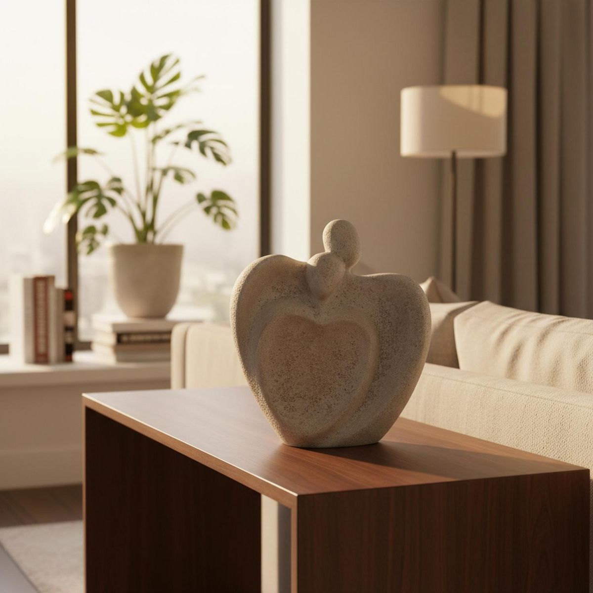 MAP DESIGN HOME - Adorno Pareja Un solo Corazon Small 21x07x22cm