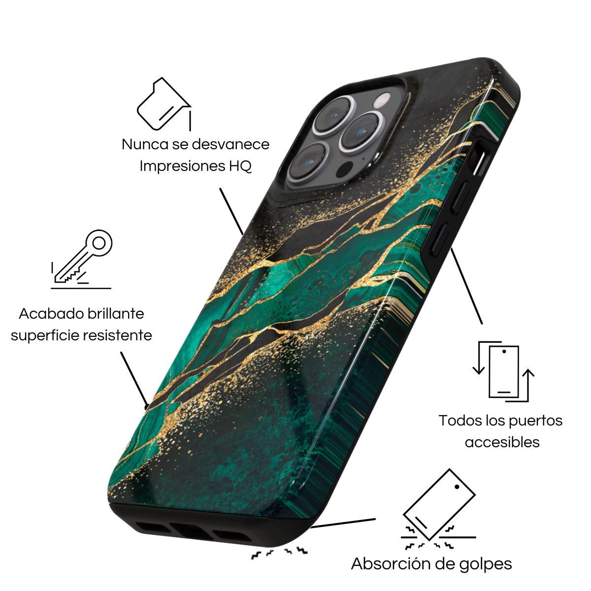 ARTSCASE - Case iphone 16 Pro  Emeral Pool ArtsCase