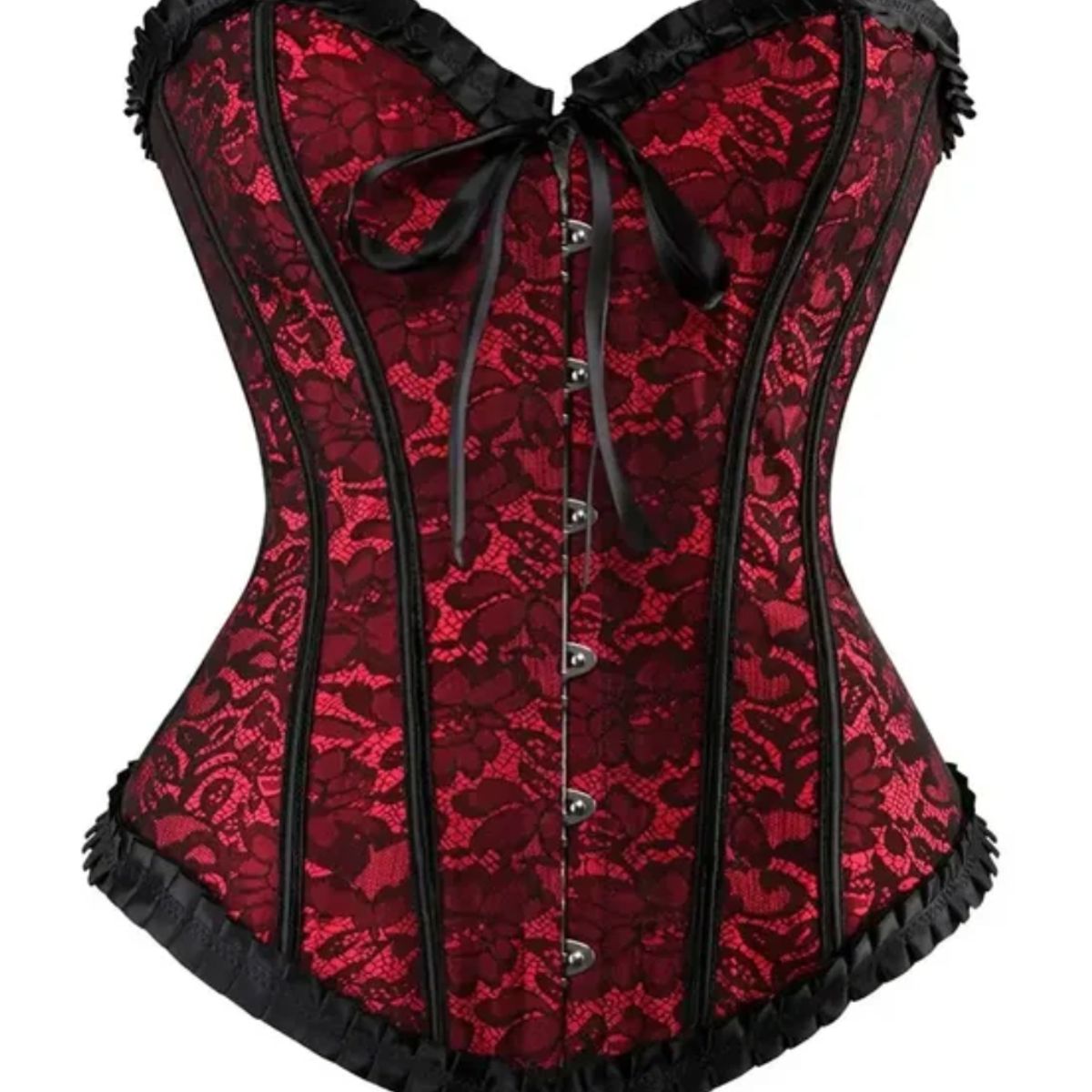 GENERICO - Corset Princesa Corse Encaje Mujer Victoriano Disfraz Halloween