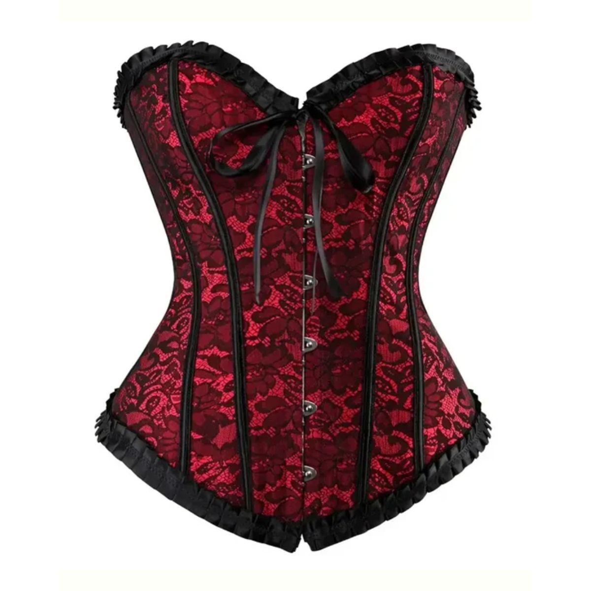 GENERICO - Corset Princesa Corse Encaje Mujer Victoriano Disfraz Halloween