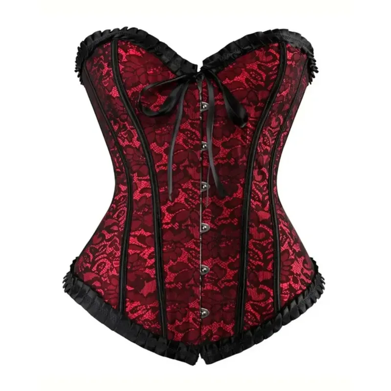GENERICO - Corset Princesa Corse Encaje Mujer Victoriano Disfraz Halloween