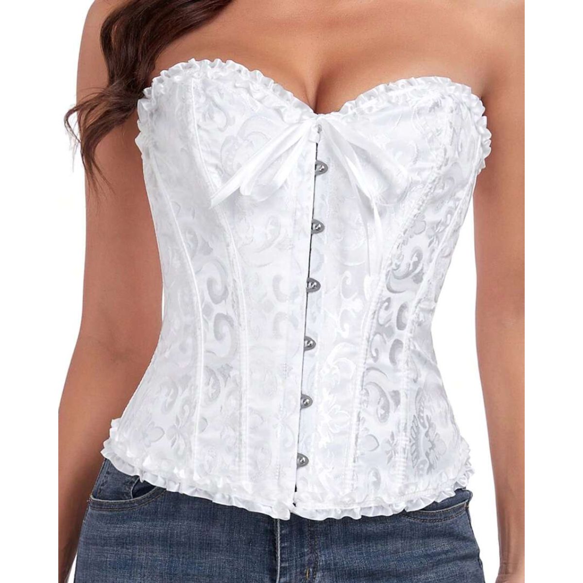 GENERICO - Corset Princesa Corse Encaje Mujer Victoriano Disfraz Halloween