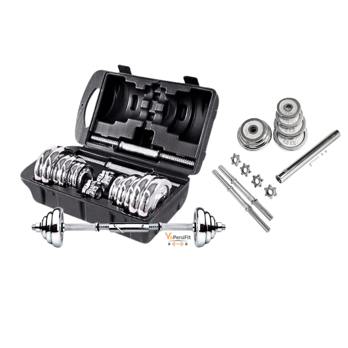 GENERICO - MALETIN DE MANCUERNAS 20KG CON ADAPTADOR