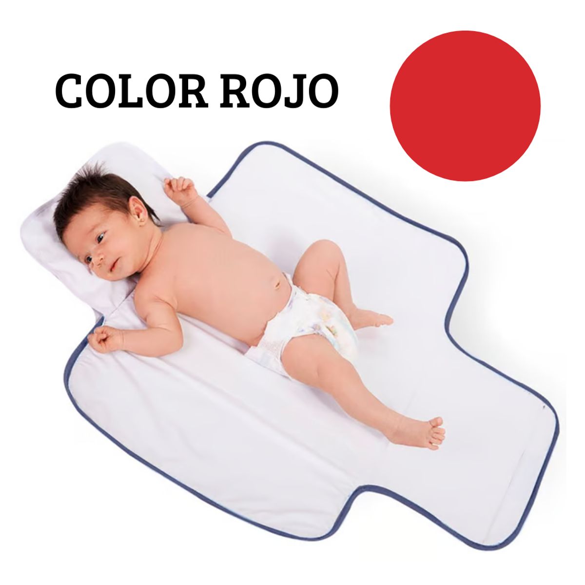 GENERICO - Almohada Y Cambiador Acolchado Portátil Bebé Azul