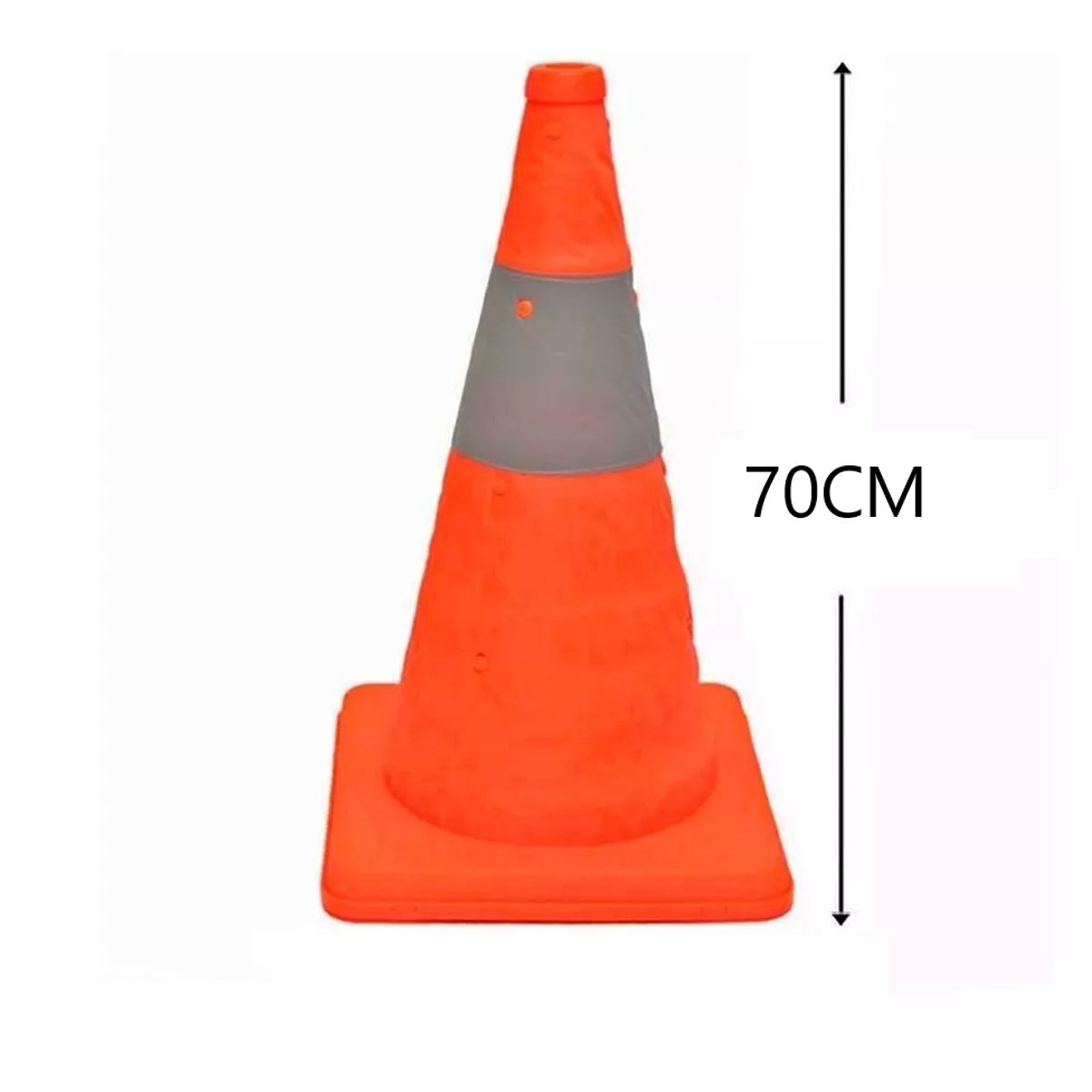 GENERICO - Cono De Emergencia Reflectivo Retractil 70cm seguridad vial