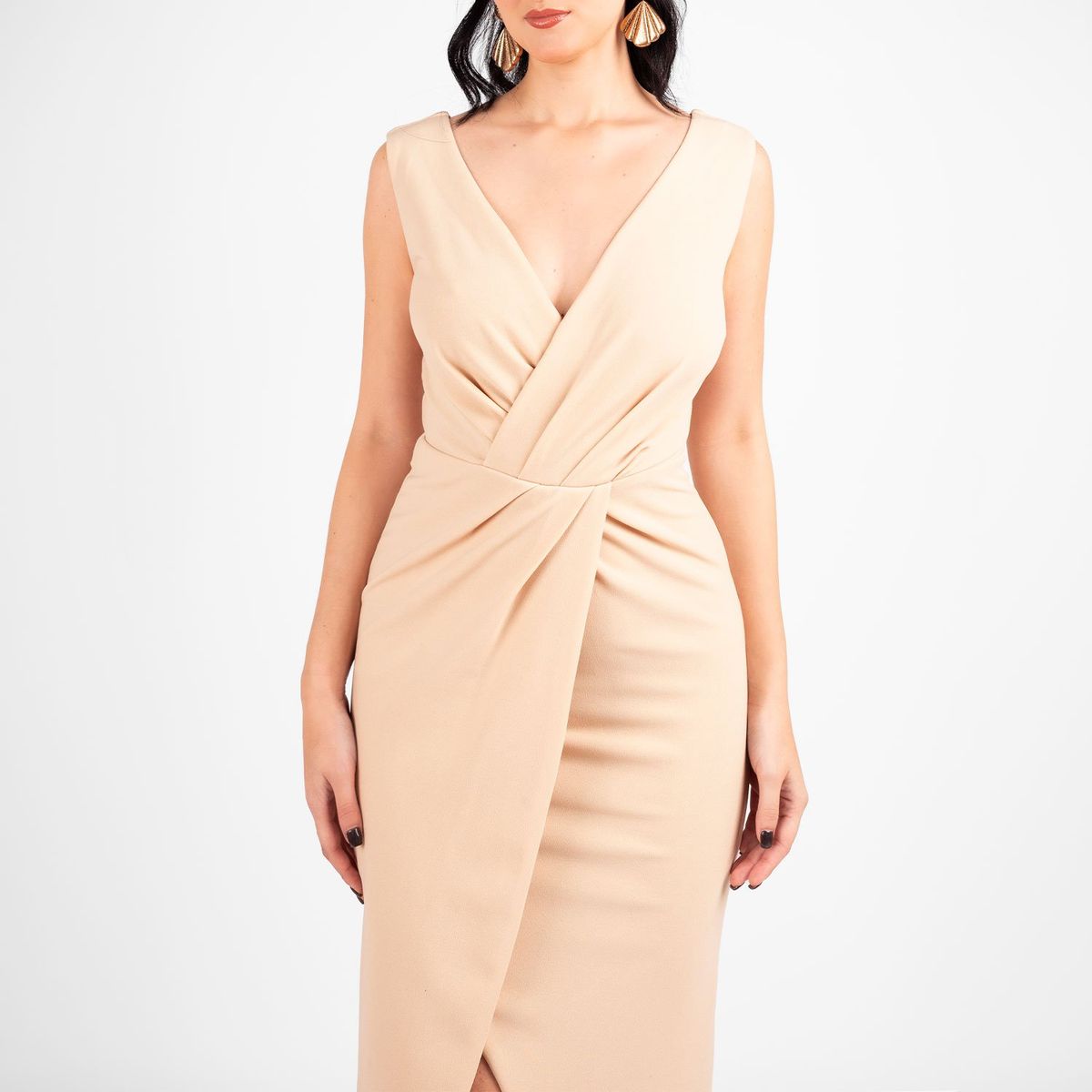 TEILOR - VESTIDO COCTEL CRUZADO  MUJER