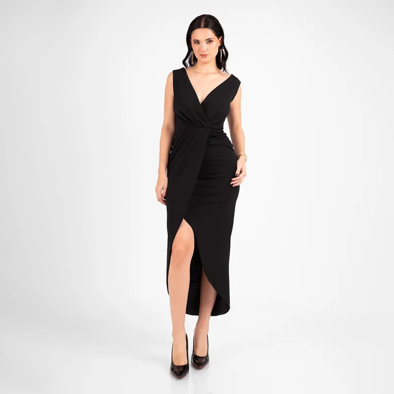 TEILOR - VESTIDO COCTEL CRUZADO  MUJER