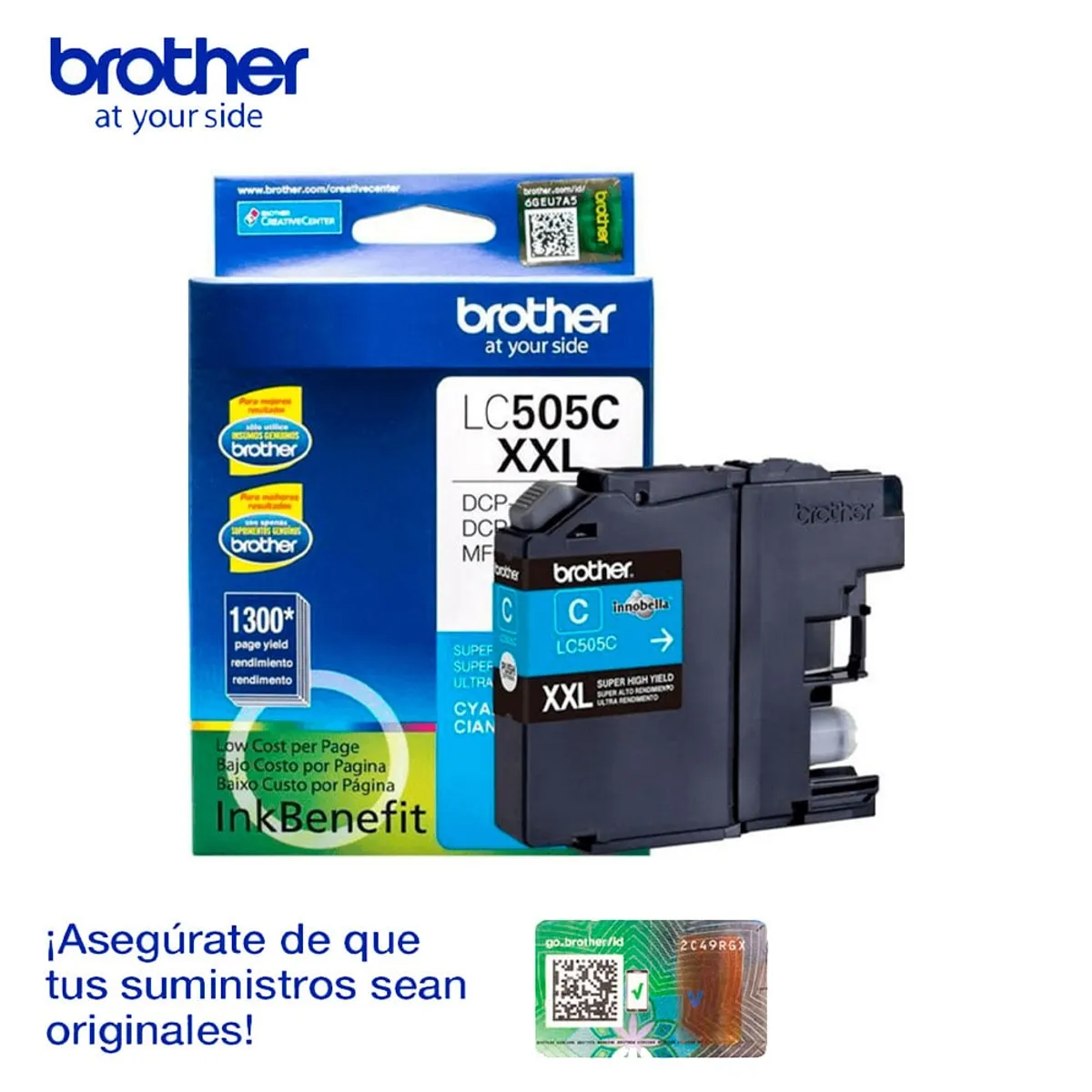 BROTHER - Cartucho de Tinta Brother LC-505 XXL Cyan  1300 páginas