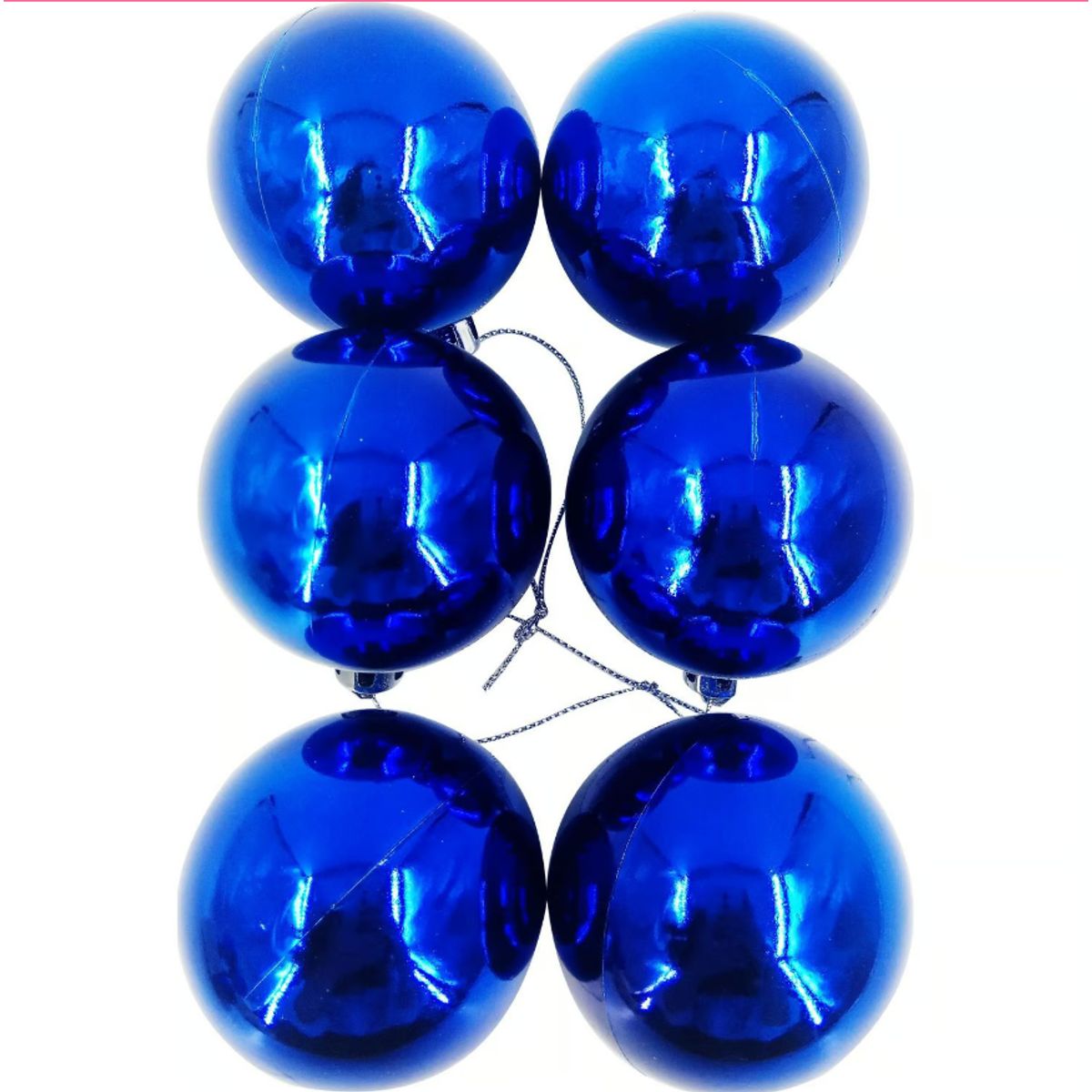 GENERICO - ESFERAS BRILLO AZUL - 12 UNIDADES