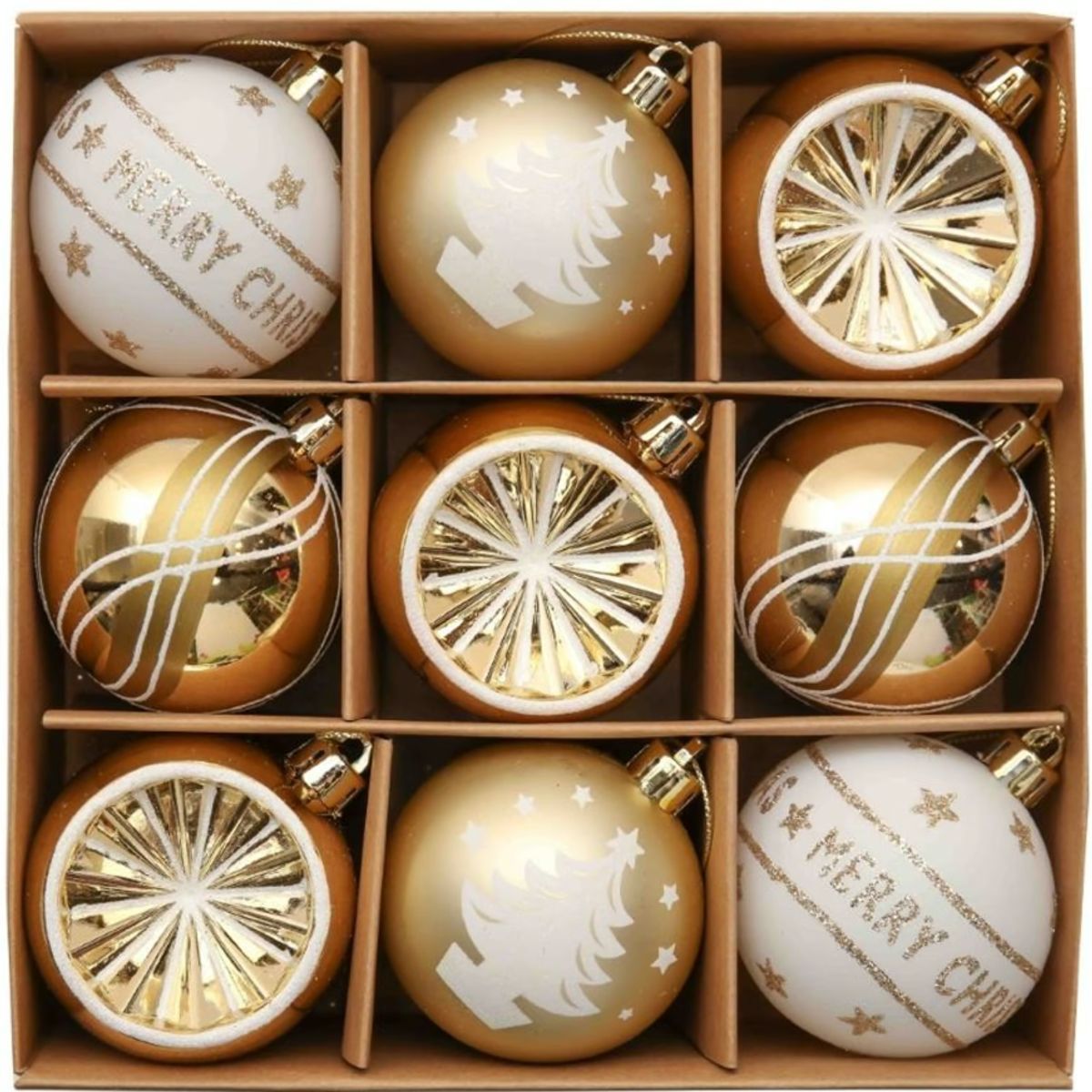 GENERICO - ESFERAS DE NAVIDAD 9 UNIDADES - MODELO AL AZAR