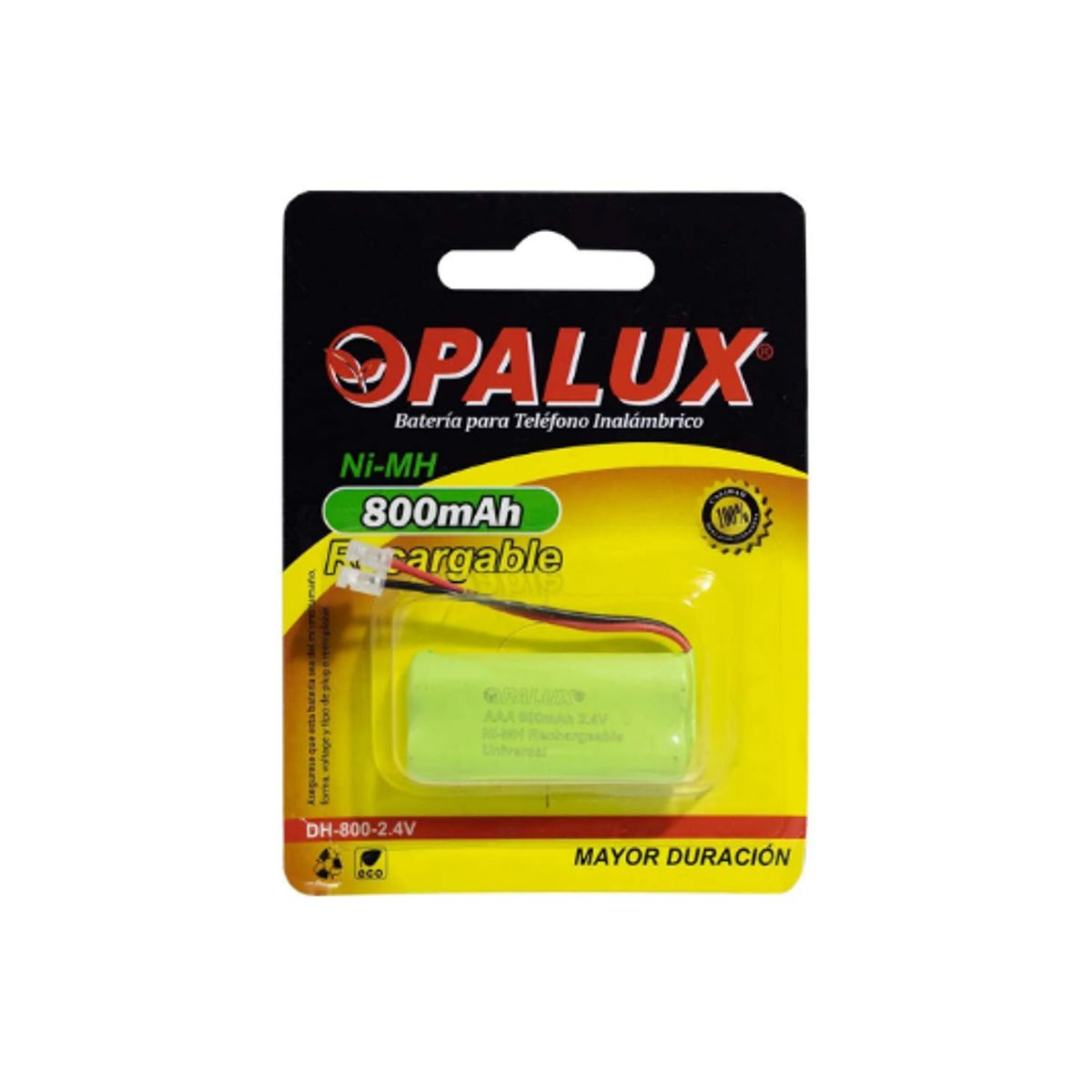 OPALUX - Batería Recargable AAA NI-MH para Teléfono Inalámbrico 800mAH 24V