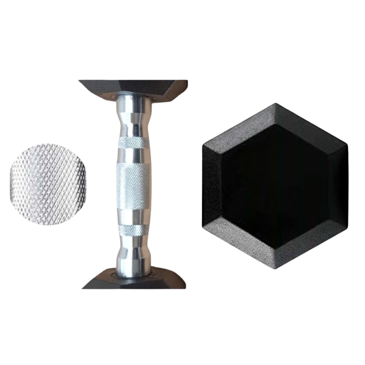 GENERICO - MANCUERNAS HEXAGONAL DE CAUCHO 2.5 kg (PAR)