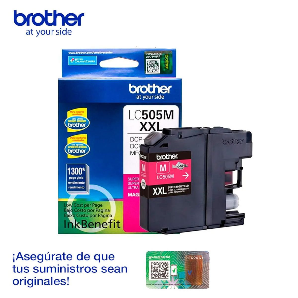 BROTHER - Cartucho de Tinta Brother LC-505 XXL Magenta 1300 páginas