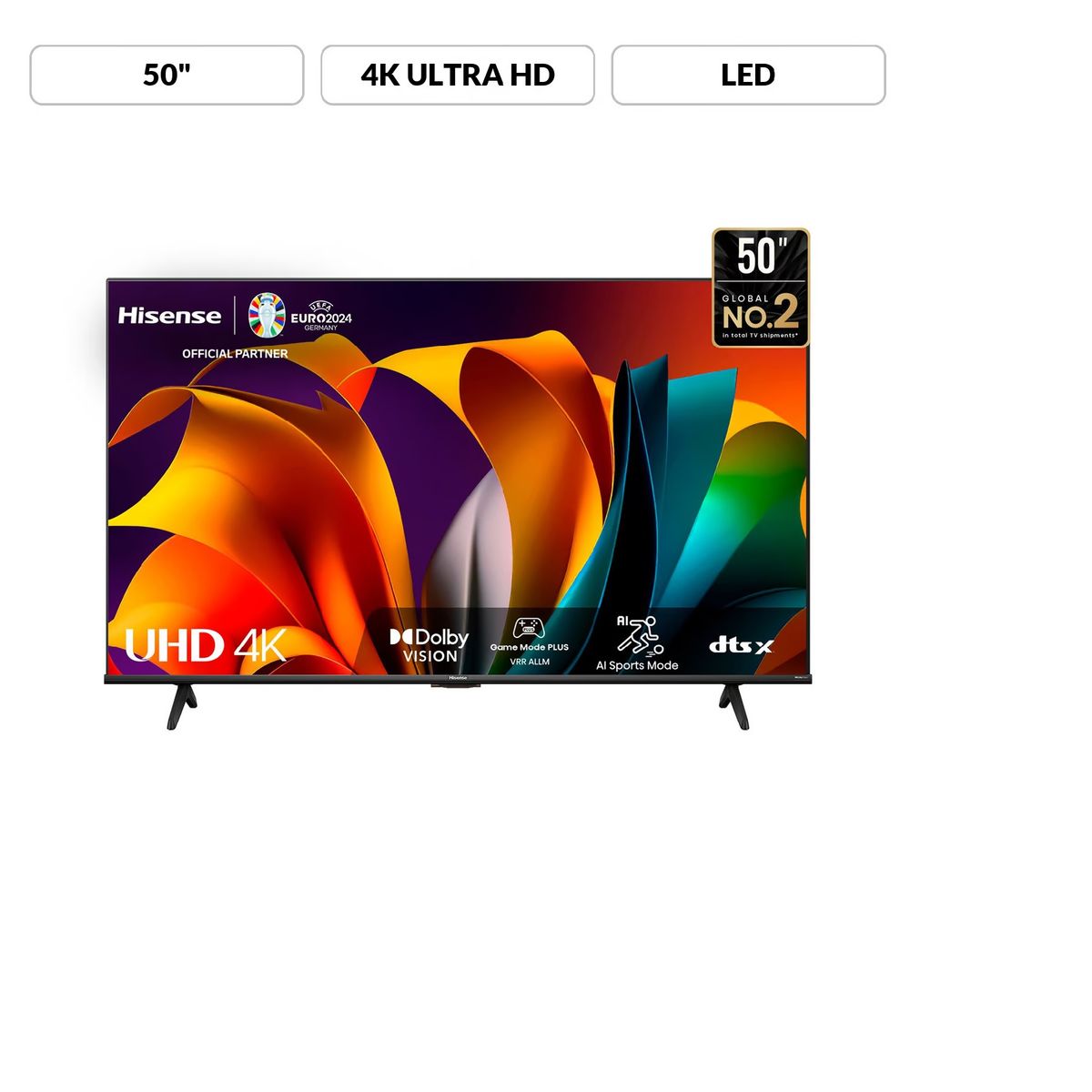HISENSE - TELEVISOR HISENSE 50 UHD 4K SMART TV 50A6N 2024