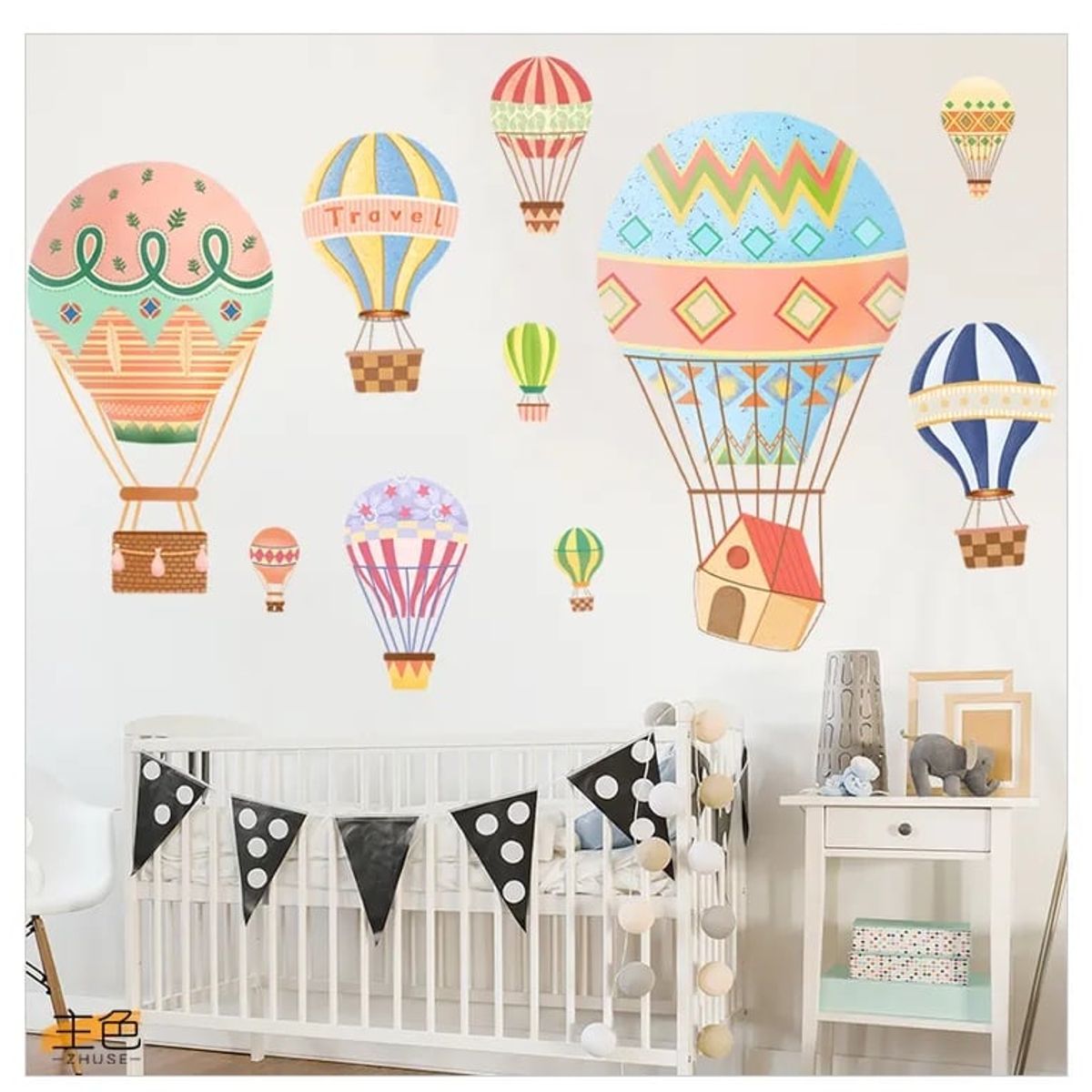 LITTLE BRU ACCESORIOS EXCLUSIVOS - Sticker vinil decorativo cuarto de bebé o niños Globos