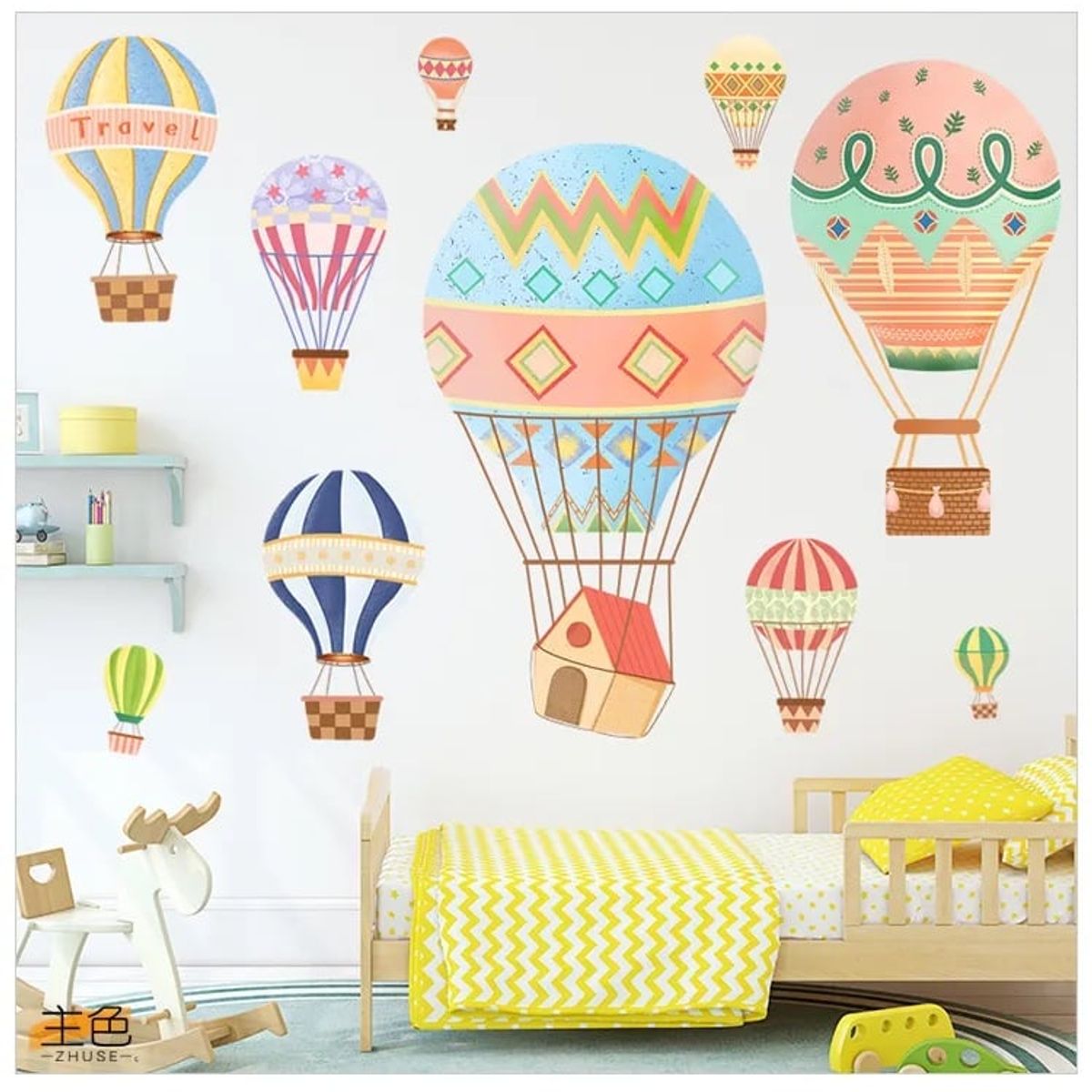 LITTLE BRU ACCESORIOS EXCLUSIVOS - Sticker vinil decorativo cuarto de bebé o niños Globos