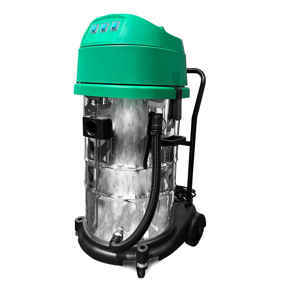 DCA - Aspiradora Industrial Carwash Polvo y Agua DCA AVC80 3200W 80 Litros 3 Motores