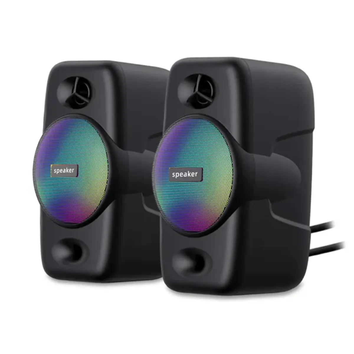 GENERICO - Parlante para Pc Laptop Luz RGB Multimedia Modelo E-1055