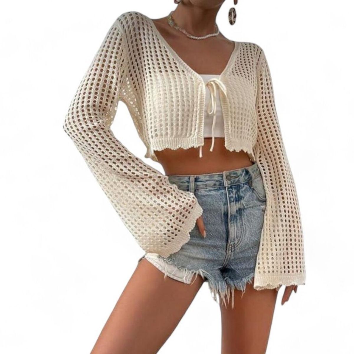 GENERICO - Chompa Mujer Hilo Torquel Trasluce Gui359-20 Color Beige