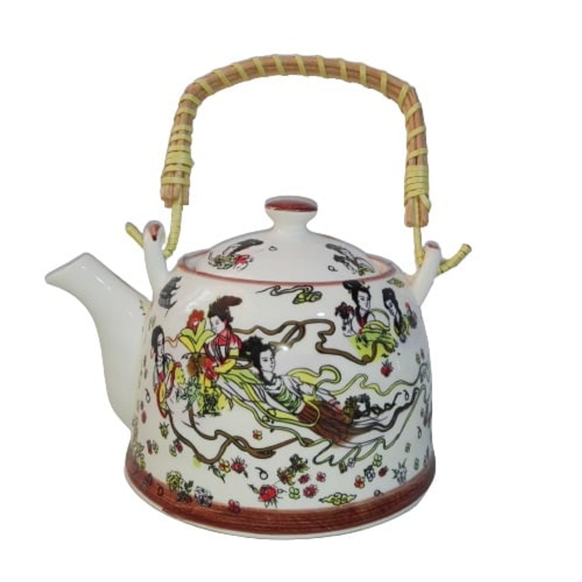 GENERICO - Set Tetera Para Infusion Oriental Con Filtro Jardin Cielo 7pza