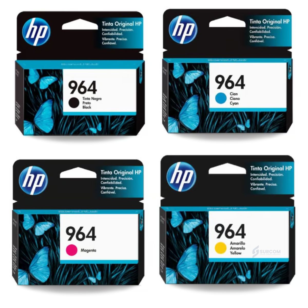 HP - Kit Tinta HP 964 Cyan Magenta Amarillo Negro
