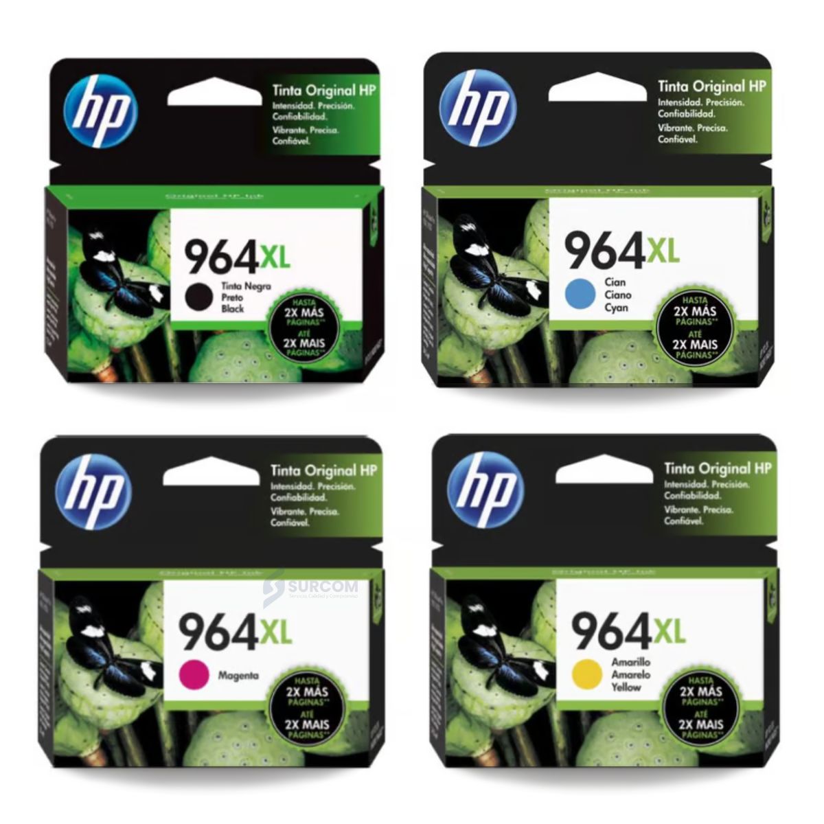 HP - Kit Tinta HP 964XL Cyan Magenta Amarillo Negro