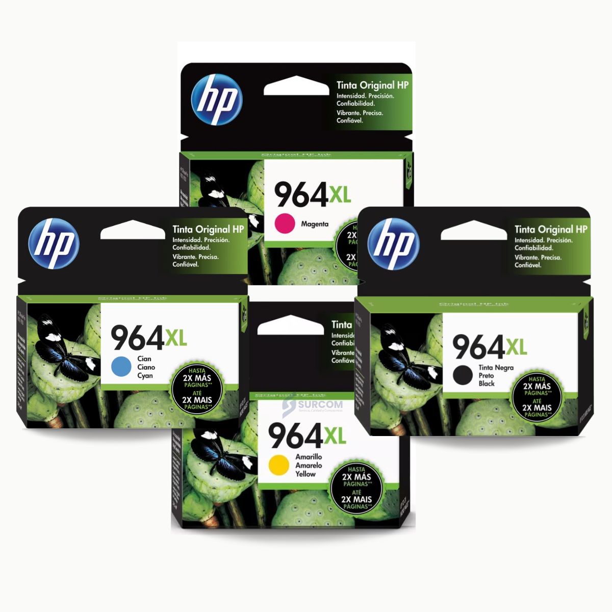 HP - Kit Tinta HP 964XL Cyan Magenta Amarillo Negro