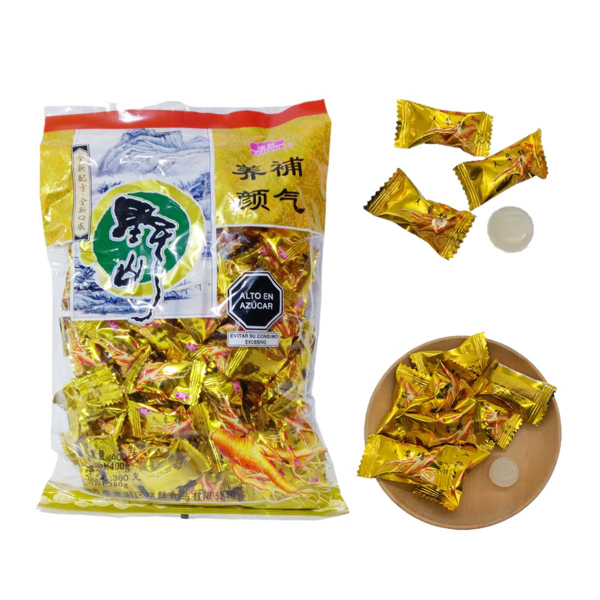 GENERICO - Caramelos Duro De Gingseng  Mentol 380gr Ren Shen Tang