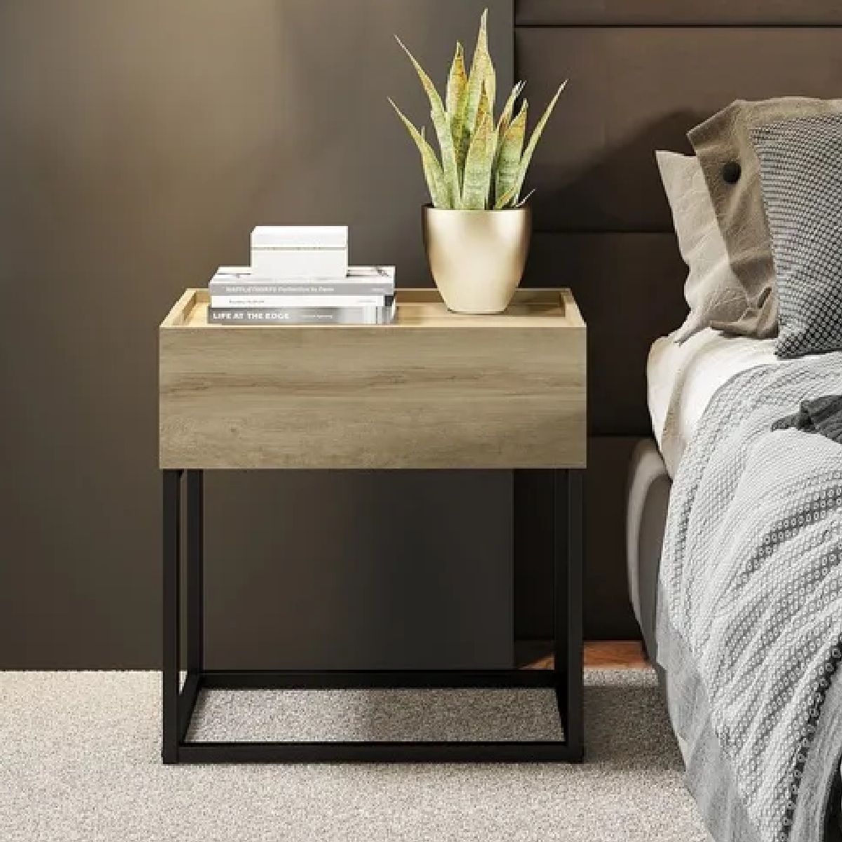 NACION MUEBLES - VELADOR NACION MUEBLES THEO COLOR DUNA NM