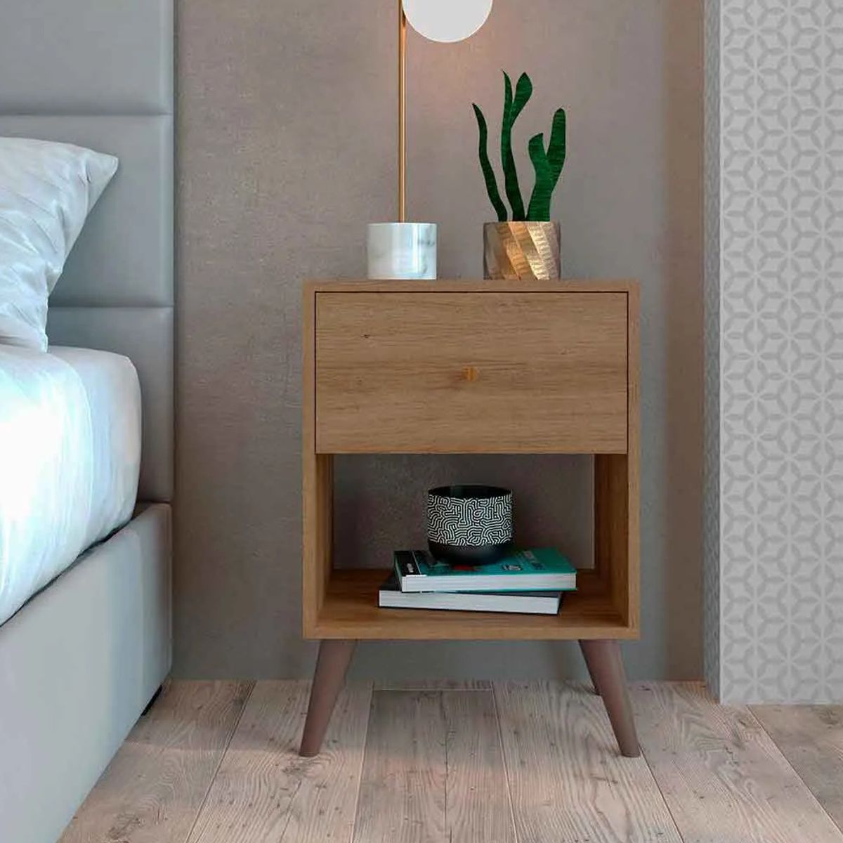 NACION MUEBLES - VELADOR NACION MUEBLES GABRIEL COLOR ESPRESSO NM