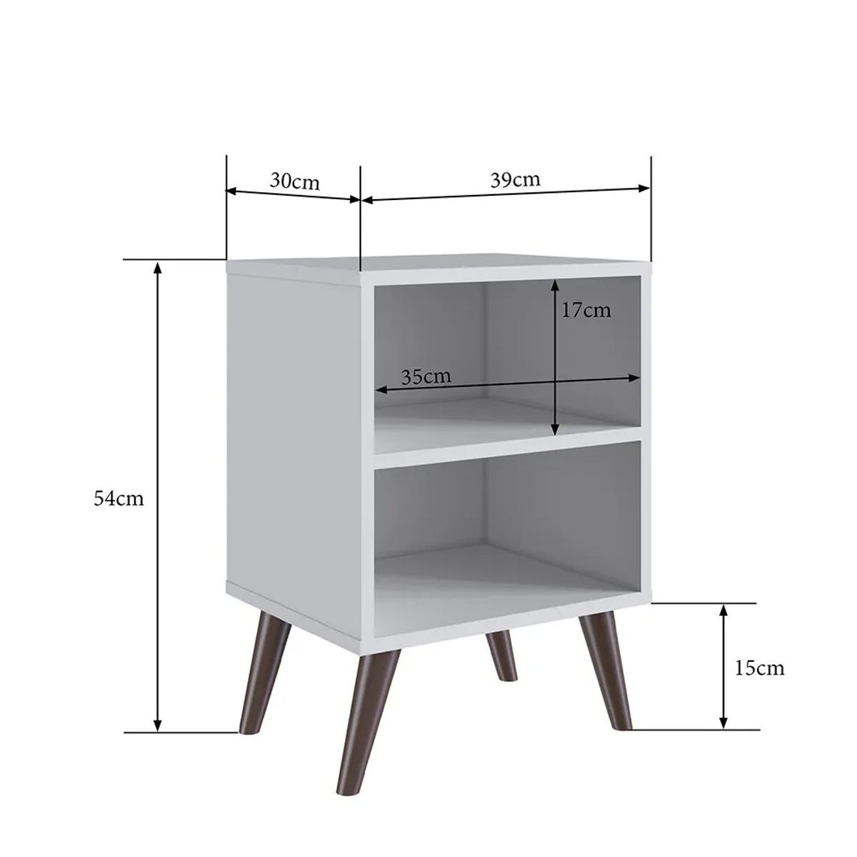 NACION MUEBLES - VELADOR NACION MUEBLES LORENCIA COLOR BLANCO NM