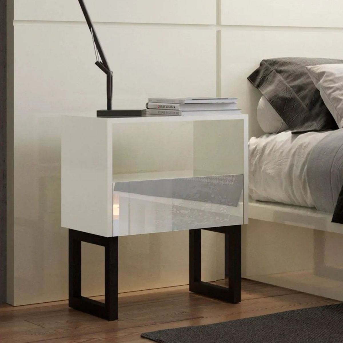 NACION MUEBLES - VELADOR NACION MUEBLES ELOISA COLOR BLANCO NM