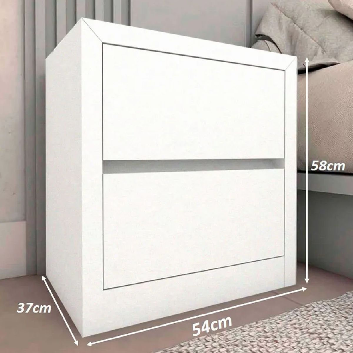 NACION MUEBLES - VELADOR NACION MUEBLES JULIA COLOR BLANCO NM