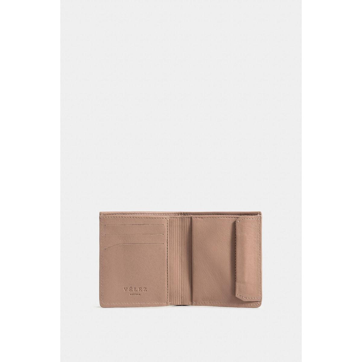 VELEZ - Vélez Billetera Arabia Cuero Para Hombre Con Monedero Arena